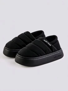 Anti-Slip Maternity Slippers For Women, Indoor Home Warm Padded Water-Resistant Winter Shoes With Covered Heel, Autumn/Winter New