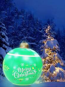 Bola de Navidad inflable gigante de PVC, Bola inflable de PVC, Bolas de Navidad inflables gigantes, Bola inflable de Navidad, Bolas de adornos inflables, Decoraciones de bolas inflables, Bola de decoración de Navidad inflable gigante - Material de PVC resistente a la intemperie, para decoración de patio, jardín y porche de interior y exterior, perfecto para decoración de Pascua (incluye bomba de aire)