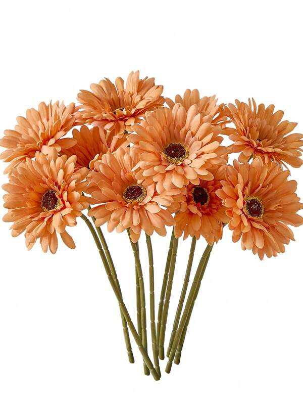6/12pcs Artificial African Daisies Flowers African Daisy Silk Flowers Artificial Gerbera Daisies Fake Sunflowers Bulk Faux Flowers Bouquet For Wedding Bridal Bouquet Party Home Kitchen Decor,Garden Decor,Outdoor Plant,Gardening,Fake Flowers,Fall Decor,Autumn