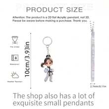 4pcs/1pc Cute Kung Fu Master Acrylic Keyring - Multicolor DIY Holiday Accessories With Martial Arts Theme, Can Be Used As Backpack, Wallet Or Key Accessories - Perfect Gift For Christmas, Mother's Day And Martial Arts Enthusiasts Car Accessories Bag Charm Backpack For School Goth Y2k