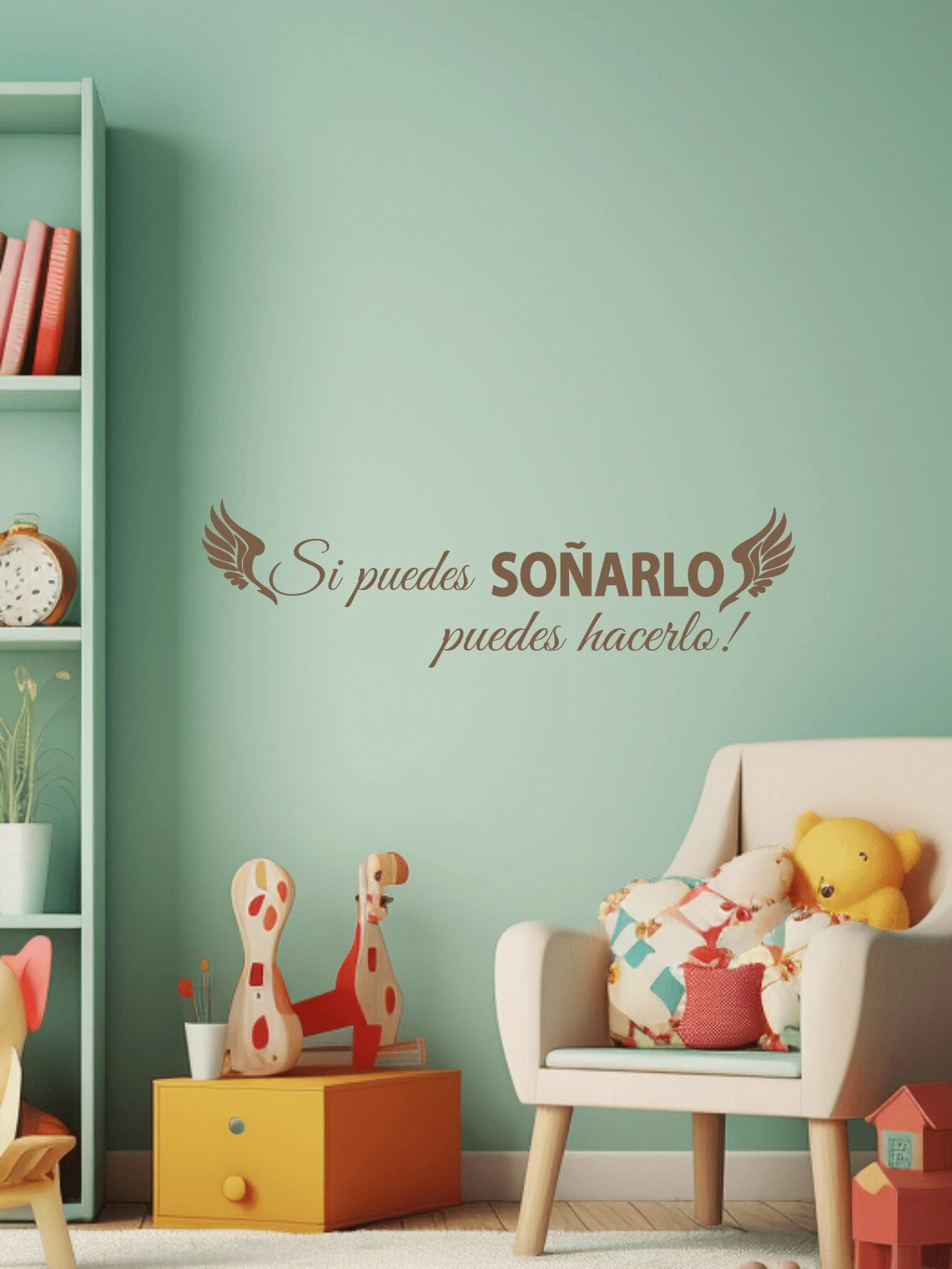 1PC Dream Big Wall Decal Sticker Inspire Achievement Wings Of