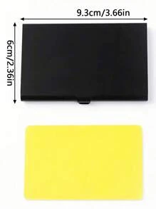 1 件名片夹金属名片盒口袋简约信用卡夹卡片盒超薄名片盒加厚铝合金明信片盒男女通用口袋金属卡片盒专业不锈钢名片夹钱包名片夹扣式闭合名片夹外出携带方便赠送朋友展览礼品商务