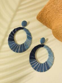 1 Pair Western Cowboy Punk Style/Casual Fashion Exaggerated Earrings, Handmade Oval Cowgirl Earrings, Suitable For Daily Wear Or Parties, A Gift For Women