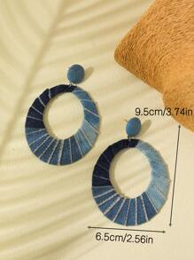 1 Pair Western Cowboy Punk Style/Casual Fashion Exaggerated Earrings, Handmade Oval Cowgirl Earrings, Suitable For Daily Wear Or Parties, A Gift For Women