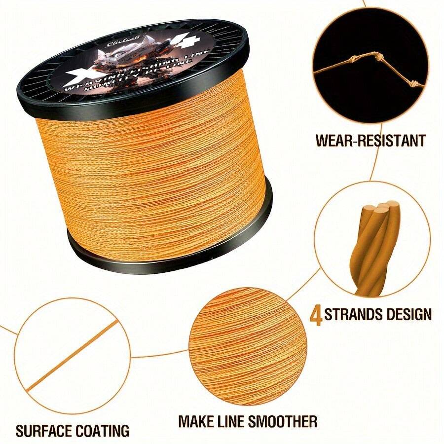 Chelesh 500 Yards, Nhiều Màu Sắc, Dây Câu Cá PE Bện 4 Sợi, Có Bao Bì Tinh Tế, Tùy Chọn Độ Bền 10LB-100LB, Độ Bền Cao, Chống Mài Mòn, Siêu Mịn Cho Câu Cá Đường Dài, Câu Cá Nước Mặn Và Nước Ngọt, Quà Tặng Câu Cá