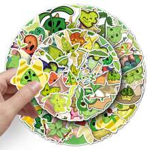 50 miếng dán Graffiti hình lá hoạt hình dễ thương, thích hợp để trang trí ván trượt, máy tính, bình nước, mũ bảo hiểm, bàn làm việc, ốp điện thoại, hộp quà, phong bì và đồ thủ công tự làm - Nhiều màu - Xem 4