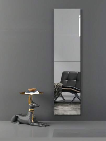 1 set med 4 lyxiga akrylspeglar, 20 cm badrumsspeglar, självhäftande väggmonterade dekorativa speglar för badrum och sminkbord, inte för användning som vanliga speglar, skoldekor, skolöverraskning, sovsal, tillbaka till skolan