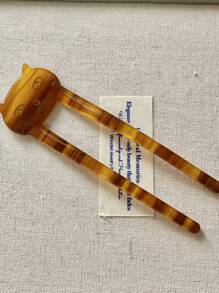 1 件亚克力可爱休闲猫发夹，秋冬季发饰 - 彩色 - 查看 9