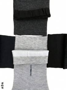 Kit de 5, Calcetines media caña para caballero unicolor,  tipo formal y semi-formal. - Multicolor - Ver 2