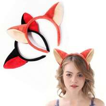 1 件可爱狐狸耳朵头带，适合女士和女孩的可爱发饰礼物 - 彩色 - 查看 1
