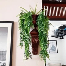 1pc/2/4/8pcs Ultra-Realistic Faux Hanging Plant Set - Artificial Fern & Ivy Greenery - UV Resistant, Low-Maintenance Plastic Decor For Patio, Porch, & Indoor Spaces