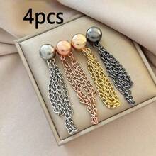 4pcs Multi-Purpose Magnetic Clips - Strong Magnetic Brooch, Scarf Magnet, Shirt Accessory Chain Clip, Sleeve & Hem Holder - Mixed Colors - Multicolor - View 13