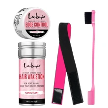 lockmio 造型工具套装 - 边缘控制凝胶持久发蜡棒（适合自然发质）、防毛躁发霜、强力定型融化喷雾、蕾丝前片防水假发胶、假发替换粘合剂去除剂、断发神器发油（含婴儿毛发驯服边缘双面刷）、蕾丝融化松紧带、4/6/7/8 件假发安装套件（适用于蕾丝假发/假发/闭合）