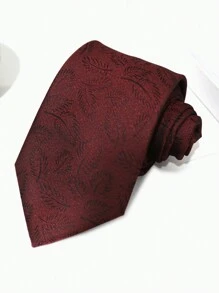 1 件花卉轻质商务休闲时尚涤纶领带，适合所有季节男士领带