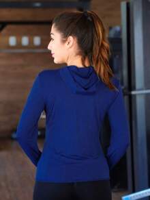Women's Fitness Jacket: Style, Function And Comfort In One Look - 藏蓝色 - 查看 2