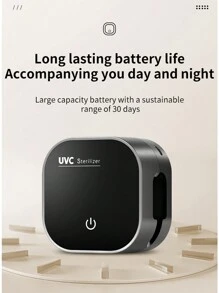 1pc Smart Automatic UV Toothbrush Sterilizer, Wall Mounted Toothbrush Holder With Automatic Sterilization, 2 Slots USB Charging Bathroom Toothbrush Sanitizer With Hot Air Drying Function, Toothbrush Sanitizing Cleaner For Family Use, Free Punching, Bathroom Accessoriesbathroom Decor Fall Decor Back To School - Multicolor - View 8