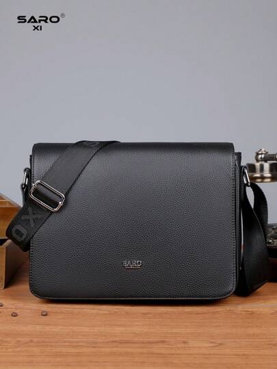 saroxi 男士休闲斜挎包，多功能大容量，可调节肩带，适用于旅行、徒步旅行，纯色，简约时尚，年轻男士和学生必备秋季圣诞节冬季礼物度假复古钱包胸包手提包礼物男士包旅行必备复古包情人节黑色包假日必备露营单肩包贴纸包返校情人节礼物复古礼品包包单肩包斜挎包春季复古包学校用品