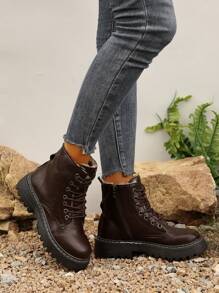 New Arrival Women Round Toe Thick Sole Fashion Boots,
