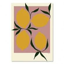 1 件抽象线条柠檬花瓶几何北欧海报墙壁艺术印刷帆布画墙画适用于客厅装饰无框架 - 彩色 - 查看 19