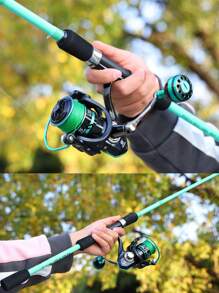 SOUGAYILANG Fishing Rod 1.8m/1.98m/2.1m 4 Sections Spinning Fishing Rod Ultralight Carbon Fiber 4-10LB Fishing Pole ABS Reel Seat And Comfortable Eva Handle Fishing