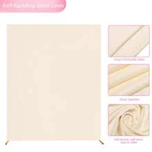 Vỏ vòm cưới màu be 6,6x4/6,6x5,2/6,6x6,6 feet, Vỏ vòm vuông hai mặt bằng vải Spandex dùng cho tiệc sinh nhật, tiệc cưới, trang trí vòm bóng bay - Màu be - Xem 5