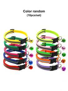 10 chiếc vòng cổ thú cưng có thể điều chỉnh có chuông và phản quang, thiết kế hình dấu chân dễ thương, an toàn cho mèo và chó - Nhiều màu - Xem 13