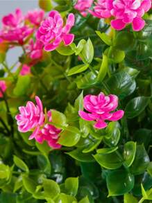 5 件粉色仿真花 - 桉树山茶花、婚礼派对装饰、家庭客厅餐桌装饰、假植物、秋季装饰、房间、书桌、花园装饰、房间装饰用品 - 粉色 - 查看 6