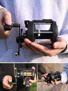 SOUGAYILANG Fishing Reel Round Baitcasting Fishing Reel Conventional Reel For Catfish, Salmon/Steelhead, Striper Bass, Pike,Inshore Surf Fishing Reels - Black - View 12