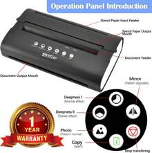 Ato Tattoo Transfer Stencil Printer Machine+50pcs Hectograph Transfer Paper Tattoo Stencil - Black - View 6