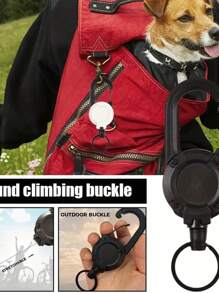 Anti-Theft Tactical Retractable Key Chain With Outdoor Automatic Retractable Wire Rope - Multicolor - View 3