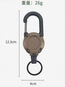 Anti-Theft Tactical Retractable Key Chain With Outdoor Automatic Retractable Wire Rope - Multicolor - View 7