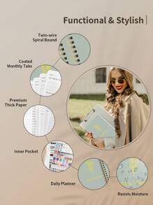 Sổ tay lập kế hoạch hàng ngày đơn giản không có ngày và danh sách việc cần làm Công việc: Lịch trình theo giờ - Terracotta - Sổ tay lập kế hoạch thẩm mỹ Nhiệm vụ cuộc sống - Lịch trình theo ngày và giờ, Sổ tay tổ chức Nhật ký - Nhiều màu - Xem 4