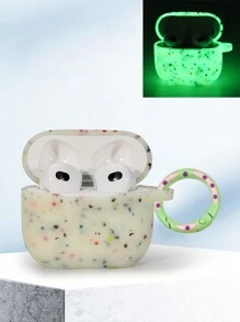 Apple 1pc Night Luminous Silicone Soft Protective Case Compatible With Airpods Pro, Fluorescent Airpods 4 Earphone Cover - Buckle - View 29