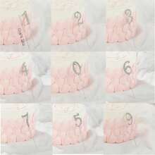 1个/10个合金水钻金色数字0-9蛋糕装饰插牌 生日装饰 婚礼装饰 数字蛋糕装饰 - 彩色 - 查看 2