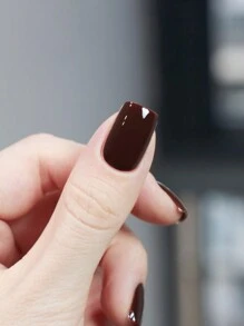 REALCHIC 10毫升/瓶 巧克力棕色水性指甲油，快干，持久，可撕拉，适合女性和女孩的美甲艺术，秋冬季颜色，节日礼物 - 巧克力棕 - 查看 3