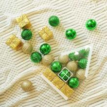 12 件/套圣诞饰品装饰、圣诞树氛围挂饰、圣诞球组合装饰 - 彩色 - 查看 3