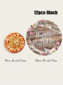Bộ 12/24 món, Đồ dùng dùng một lần, Khay giấy dùng một lần theo chủ đề vân gỗ, Khay giấy 7 inch, Khay giấy 9 inch, Khay đựng thức ăn, Khay tiệc, Chất liệu, Thích hợp cho nhiều lễ hội khác nhau như đám cưới, tiệc độc thân, tiệc chiêu đãi, tiệc tùng, dã ngoại, cắm trại, tiệc nướng, v.v. - Nhiều màu - Xem 6