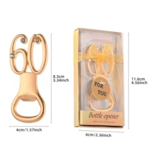 Quà tặng sinh nhật Tiệc tiệc Quà tặng Quà tặng Vàng Số 60 Mở nắp chai - Hoa hồng vàng - Xem 5