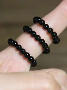 gxtbw 1 件可爱猫兔串珠戒指 - 简约时尚派对珠宝配饰、男女通用情侣戒指、手工珠宝礼物 - 戒指 - 查看 9