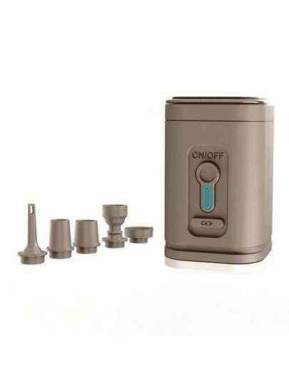 Bomba de aire eléctrica portátil multifuncional para exteriores - Se puede usar para decoración de globos navideños, cojines de aire, esterillas de dormir, carpas especiales, aros de natación, fogatas de campo, iluminación de campo - Adecuado para fiestas de Navidad, campamento de campo, actividades de fiesta, aventura al aire libre, campamento de campo, buen auxiliar