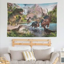 1 块装饰挂毯，印有侏罗纪恐龙图案，用于宿舍、卧室和客厅的壁挂主题装饰、家居装饰、房间装饰、房间旗帜、挂毯、壁毯 - KKL-GT0048 - 查看 6