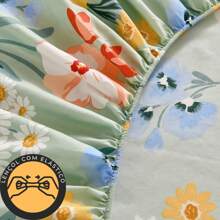 2-Piece Children's Sheet Set With Elastic Single, Fun Prints, For Men And Women - 戴護目鏡的小貓 - 查看 2