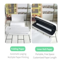 A4 Printer, Bluetooth Wireless Thermal Printer, Ink-Free Printing For Office & Home Use - White - View 2