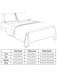 4 Pcs Smooth Satin Silk Sheet Set Deep Pocket Bed Sheet Wrinkle Fade Resistant - 黑色 - 查看 6