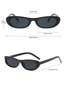 1pc Women Oval Small Frame Classic Minimalist Multicolor Narrow Frame Retro European And American Street Style Outdoor Ins Decor Vacation Travel Fashion Fashion Glasses Y2KFest Music Fest For Summer Beach Vacation,Outdoor,Travel Preppy Style For Back To School