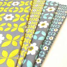 4 件预裁拼布面料套装，适用于缝纫、绗缝和手工制作 - 50x50cm - 查看 2