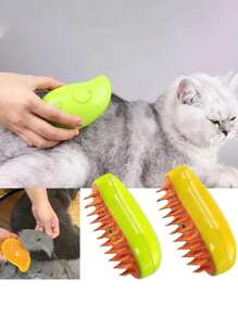 1 件宠物电动喷雾刷，包括充电线，充电方便。一键喷洒宠物和小动物，不伤害皮肤，有助于去除松散的毛发和按摩，更舒适的宠物美容 - 彩色 - 查看 9