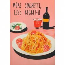 1 szt. Vintage Food Poster Eggs Bacon Spaghetti Pancakes Seafood Cheese Canvas Painting Wall Art Picture Kitchen Restaurant Home Decor No Frame