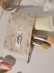 1 cái/bộ Túi đựng đồ trang điểm cầm tay màu be, vải Jacquard màu hồng hoa hồng. Túi đựng đồ trang điểm du lịch cỡ lớn, tối giản, đa chức năng, túi đựng mỹ phẩm bằng vải canvas, túi đựng đồ vệ sinh cá nhân di động. Thiết kế khóa kéo mở lớn, đựng mỹ phẩm, son môi, trang sức, chăm sóc móng tay, chăm sóc da, có thể đựng trang sức, kẹo, khăn giấy, băng vệ sinh, băng vệ sinh, tiền lẻ, chìa khóa, tai nghe, túi đựng đồ dễ thương, thích hợp cho phụ nữ, du lịch, ký túc xá, trường học. Quà tặng cho bé gái. Quà tặng ngày lễ - Màu be - Xem 7