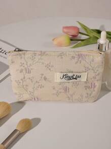 1 cái/bộ Túi đựng đồ trang điểm cầm tay màu be, vải Jacquard màu hồng hoa hồng. Túi đựng đồ trang điểm du lịch cỡ lớn, tối giản, đa chức năng, túi đựng mỹ phẩm bằng vải canvas, túi đựng đồ vệ sinh cá nhân di động. Thiết kế khóa kéo mở lớn, đựng mỹ phẩm, son môi, trang sức, chăm sóc móng tay, chăm sóc da, có thể đựng trang sức, kẹo, khăn giấy, băng vệ sinh, băng vệ sinh, tiền lẻ, chìa khóa, tai nghe, túi đựng đồ dễ thương, thích hợp cho phụ nữ, du lịch, ký túc xá, trường học. Quà tặng cho bé gái. Quà tặng ngày lễ - Màu be - Xem 6